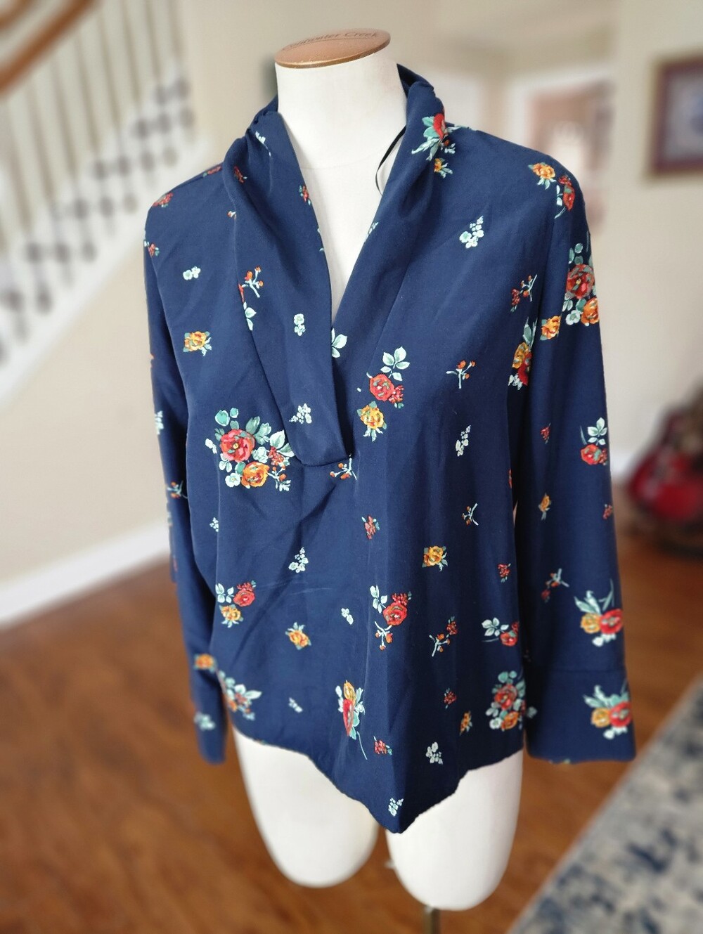 Zara Basic Floral Top Medium